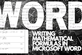 write mathematical formulas in microsoft word professionally