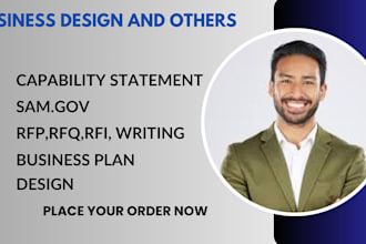 design your federal capability statement in 5 hrs or rfp, company profile, rfq