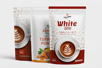 do product label design, packaging design, pouch design and box design