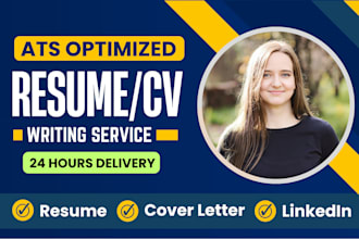 provide professional ats resume writing, cover letter, and linkedin profile