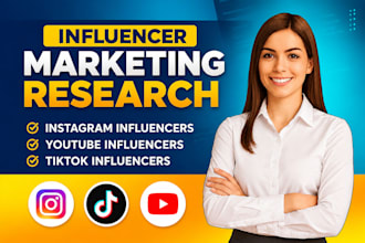 find influencer list for  instagram, tiktok, and youtube, influencer research