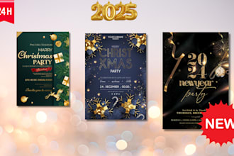 design custom christmas and new year greeting cards ,flyers