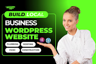 build elementor pro website for plumbing construction roofing and hvac