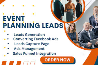 event planning leads event coordinator leads catering leads photography leads