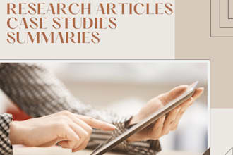 do critical analysis of research articles, case studies and summaries