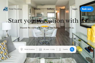 design vacation rental website, apartment booking website property management