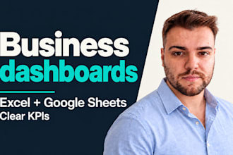 build excel and google sheets business dashboards
