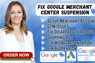 fix google merchant center suspension and misrepresentation issue