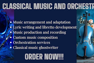 be your classical music and orchestra composer ghost songwriter