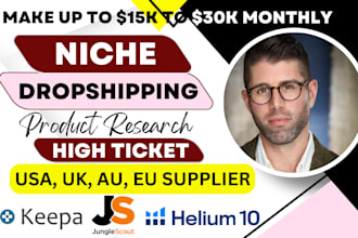do niche product research high ticket usa uk eu shopify dropshipping supplier