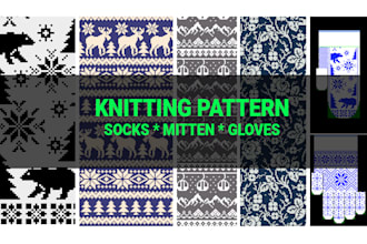 create knitting patterns for socks, mittens, and gloves bmp