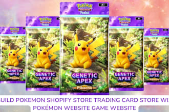 build pokemon shopify store trading card store wix pokemon website game website