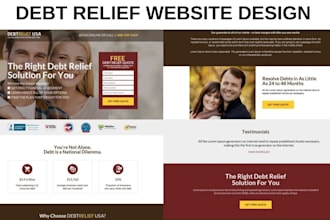 design responsive debt relief website debt settlement debt consolidation website