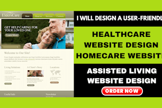 design healthcare website home care website elderly care website using wordpress
