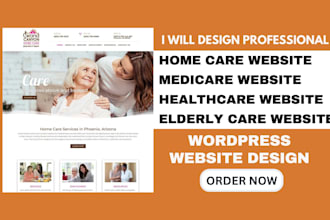 design senior care website healthcare website home care website medicare website