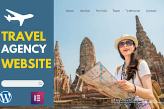 build travel agency website, vacation, and tour website
