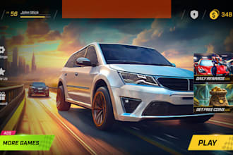 design attractive game ui ux, mobile app ui ux, game art and animation for game