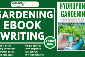 write amazon kindle gardening book ebook ghostwriter kdp gardening book writer
