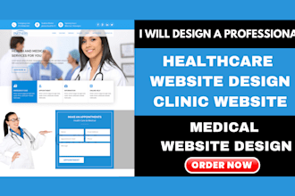 design medical website, healthcare website, clinic website, wordpress website