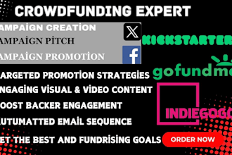 fundraising gofundme kickstarter indiegogo crowdfunding campaign promote