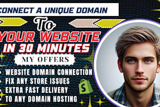 expertly connect your unique domain to your website in 30 minutes fix any issues