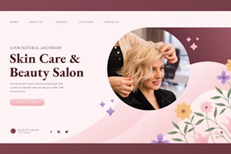 do hair and beauty salon website desing