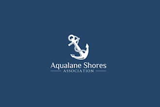 design upscale beach boating community association logo