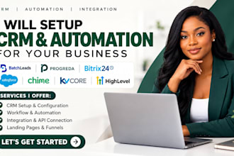 setup batchleads progreda bitrix24 salesforce crm chime kvcore ghl automation