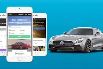 develop car rental app,  booking mobile app, marketplace, eco