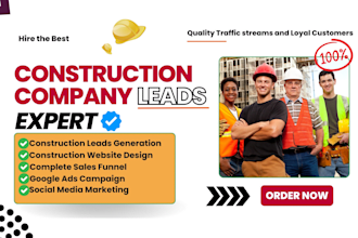 generate construction company leads home improvement plumbing contractor leads