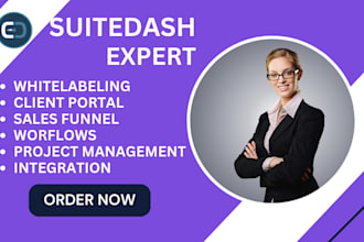 setup suitedash client portal project management workflows and white label CRM