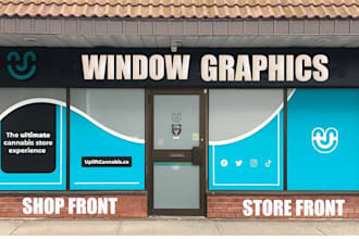 design storefront, shopfront window graphic designs and window stickers