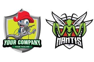 design amazing mascot pest control logo