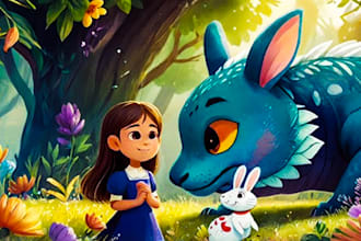 children book illustration and cover children story illustration