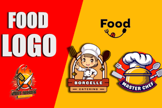 design creative food , bar, club, bbq, pizza, bakery, cafe logo