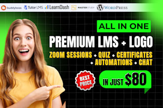 create an elearning lms wordpress website with learndash