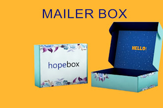 do product packaging box design, mailer box,amazon packaging box with 3d