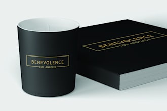 do luxury minimalist candle label, soap label and box design