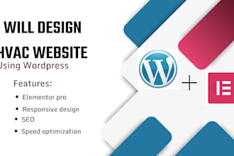 professional hvac website design with elementor pro and booking integration