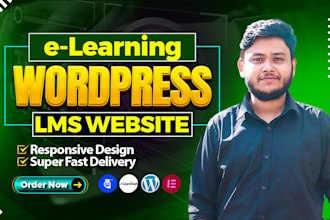 create a wordpress elearning lms website with learndash, tutor lms, masterstudy