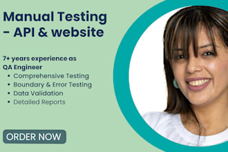 test your API and provide a comprehensive report