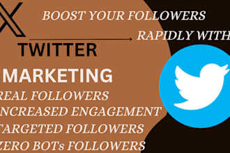 do twitter marketing, boost real followers increase engagement and promotion