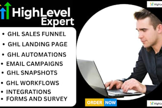 setup gohighlevel workflow automation junk removal landing page ghl sales funnel