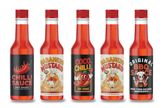 do label design for sauce, seasoning, spice, dip, salsa, rub, BBQ