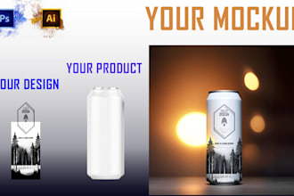 do label beer, energy drink, beverage, can, juice, mockup