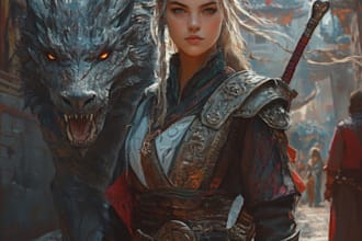 desing a dnd character art according to your requirement