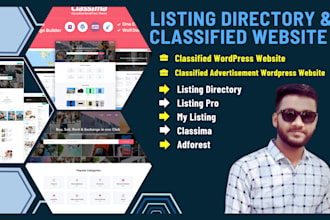 build wordpress listing directory and classified website