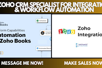 be zoho CRM specialist for integration, API, and workflow automation