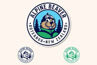 design beaver cheeky ski apparel brand logo