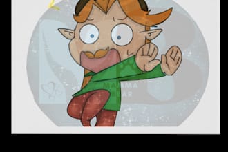 draw a chibi styled anime